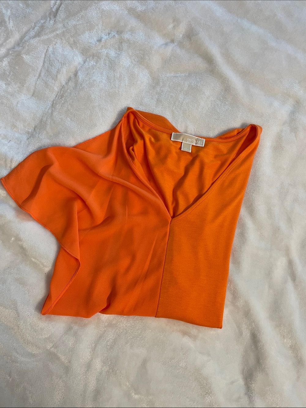 Michael Kors V-Neck Ruffle Tunic Top - Picture 10 of 10